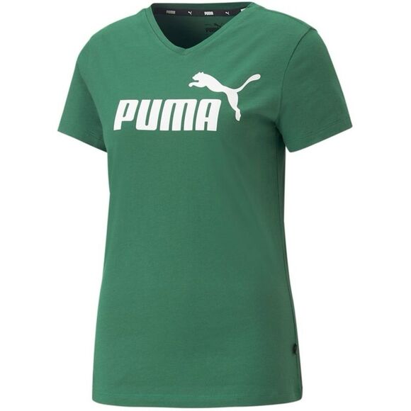 New Puma Women's Green V-Neck T-Shirt - Picture 1 of 1